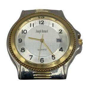 Joseph Bernard Men's Two Tone Quartz Date Watch JB302 Needs Battery